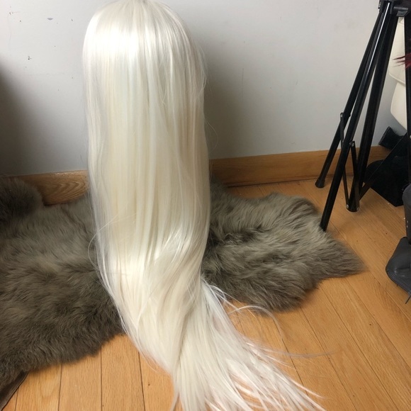 ?  KAT 26” WHITE  BLONDE STRAIGHT LACE FRONT NEW main image 8